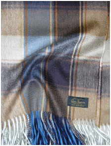 Кашемировый шотландский шарф NLucky Brown