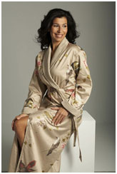 Домашний женский халат Paradis brown на махровой подкладке