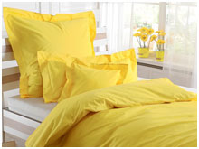 Однотонное
 постельное белье, сатин цвет желтый