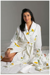 Махровый халат и махровое полотенце Одуванчик
