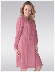 Трикотажный женский халат MAR, цвет старо-розовый